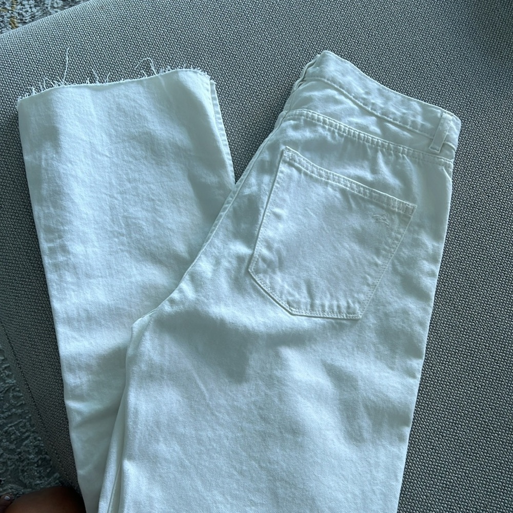 DL1961 Emilie straight ultra high rise vintage white jeans so 29x31”